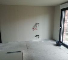 Cloison du garage fini.