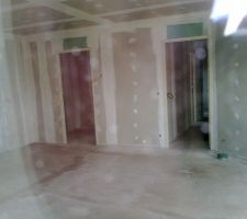 Chape de finition coulée : pièce de vie