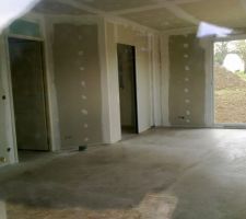 Chape de finition coulée : pièce de vie