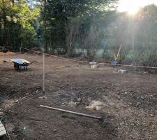 Travaux d'assainissement du terrain