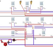 Réalisation d'un réseau pieuvre pour chauffage central en multicouche.
