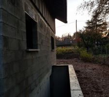 Vue côté accès sous-sol