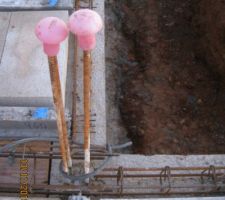 Mise en place dalle RDC J4
principalement les armatures