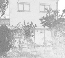 Façade côté jardin aujourd'hui ...