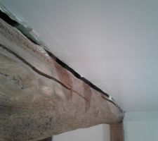 Jonction poutre placo plafond