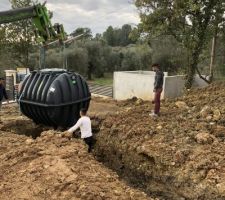 Installation de la fosse septique