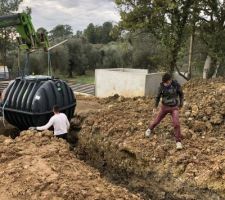 Installation de la fosse septique