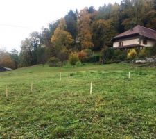 RDV d'implantation avec MO pour visualiser la maison au sol sur le terrain
vue sud est