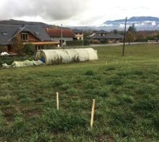 RDV d'implantation avec MO pour visualiser la maison au sol sur le terrain
vue nord