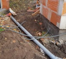 Tranchée pour les raccordements