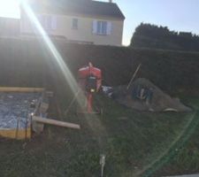 Coffrage de la dalle de l abri jardin ok