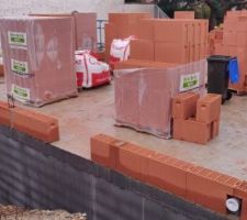 &Eacute;l&eacute;vation des murs du RDC en cours