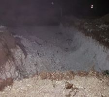 Début du trou vue d'en haut