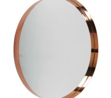 Miroir rond cuivre
