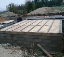 Poutrelle et hourdis en place