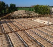 Poutrelle et hourdis en place