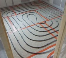 Pose du plancher chauffant