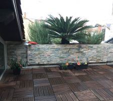 Rénovation du mur de la tropézienne après (belle transformation)