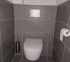 WC termin&eacute; (ou presque, il ne manque que le plafonnier mais pas encore eu le temps de m'y pencher)