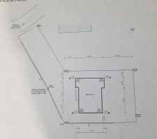 Implantation de la maison suite au passage du Géomètre