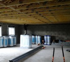 Début du raillage du plafond
