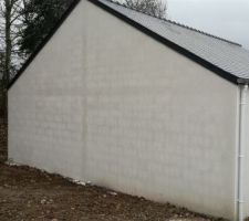 Spectres des enduits très apparents par temps humide. Les enduiseurs ont certainement tiré sur la marchandise pour rentrer dans les tarifs proposés du constructeur. Conséquence, enduits qui n'assurent pas l'étanchéité de la maison car infiltration d'eau en plus d'être insupportables à la vue !