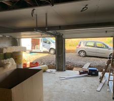 Début du plafonnement du garage