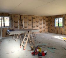 Isolation et plafond de l'étage (coin chambres)