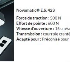 Caractéristiques du moteur de porte garage