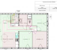 Plan de calepinage du plancher chauffant
