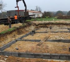 Parpaings &eacute;l&eacute;vation vide sanitaire.