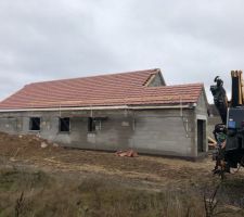 Avancée de la pose des tuiles