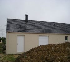 Conduit de cheminée vue de derrière.