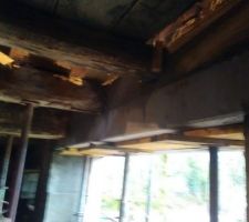 Décoffrage au dessus du linteau interieur