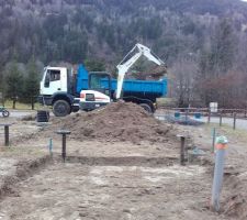 Décapage de la zone garage / accès