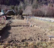 Décapage de la zone garage / accès