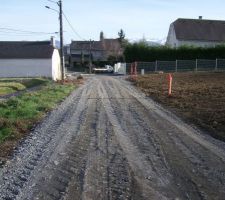Le chemin d'accès a été retassé