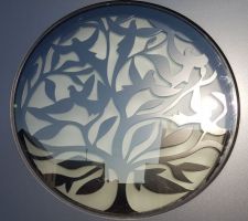 Vue de détail de notre porte d'entrée, "l'arbre de vie"