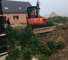 Creusement du puisard et raccordement