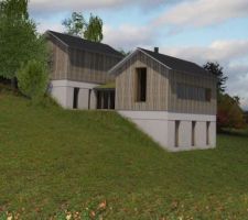 Modélisation du projet - Vue sud