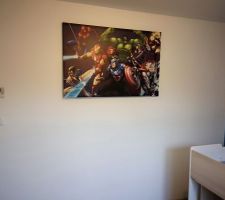 Pose du tableau du fiston