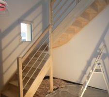 Escalier avant vitrification