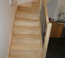 Escalier après vitrification