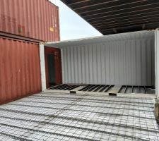 Préparation avant le coulage de la dalle