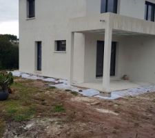 Façade terminée en cours de séchage