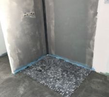 Pose Carrelage 60x60 douche parentale