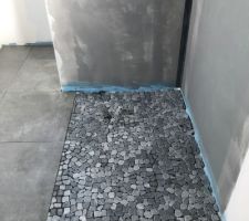 Pose Carrelage 60x60 douche parentale