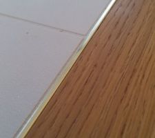 Jonction entre le parquet et le carrelage (salle de bains)