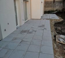 Terrasse dalle posé