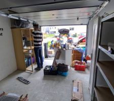 Le garage en cours de traitement